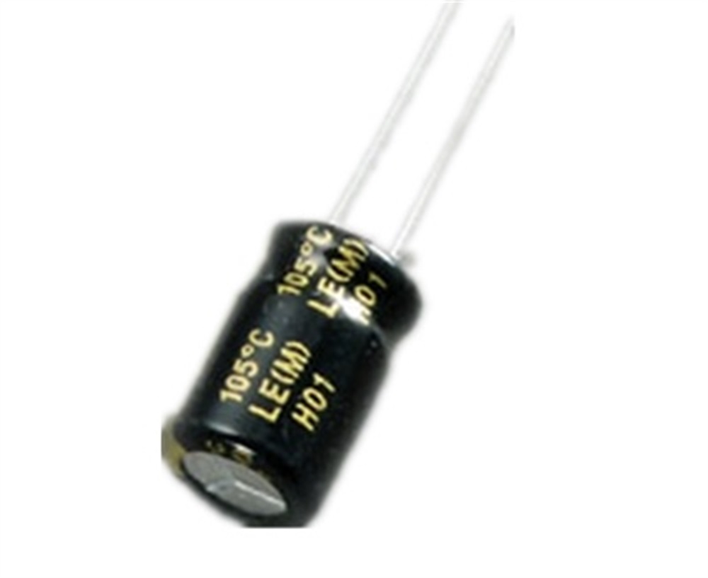 Radial lead aluminum electrolytic capacitor
